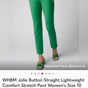 White House Black Market Vibrant Green Jolie Ankle pants